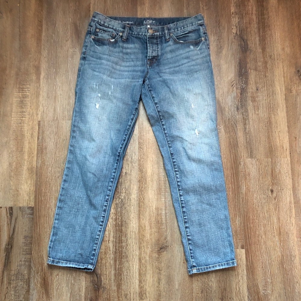 Loft Medium Wash Boyfriend Jeans